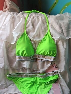 Juicy Couture Neon Green Bikini Set